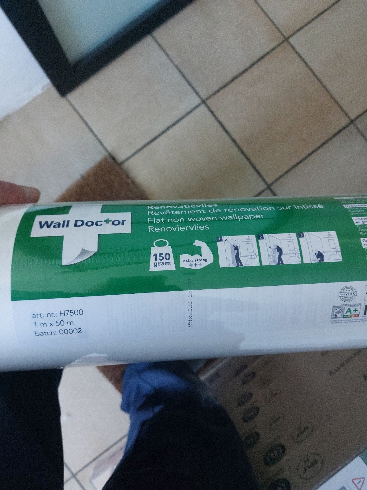 rouleau intissé 45 mètres épaisseur  150gr, Enlèvement, Blanc
