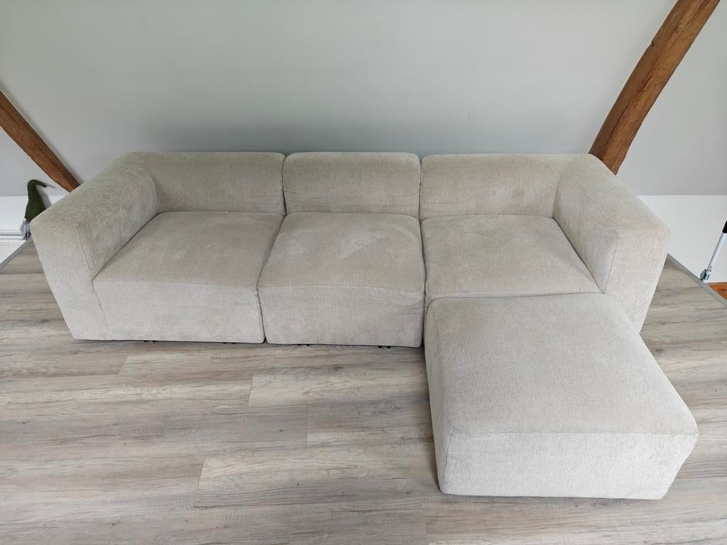 Canapé modulaire 3 places avec pouf, Enlèvement