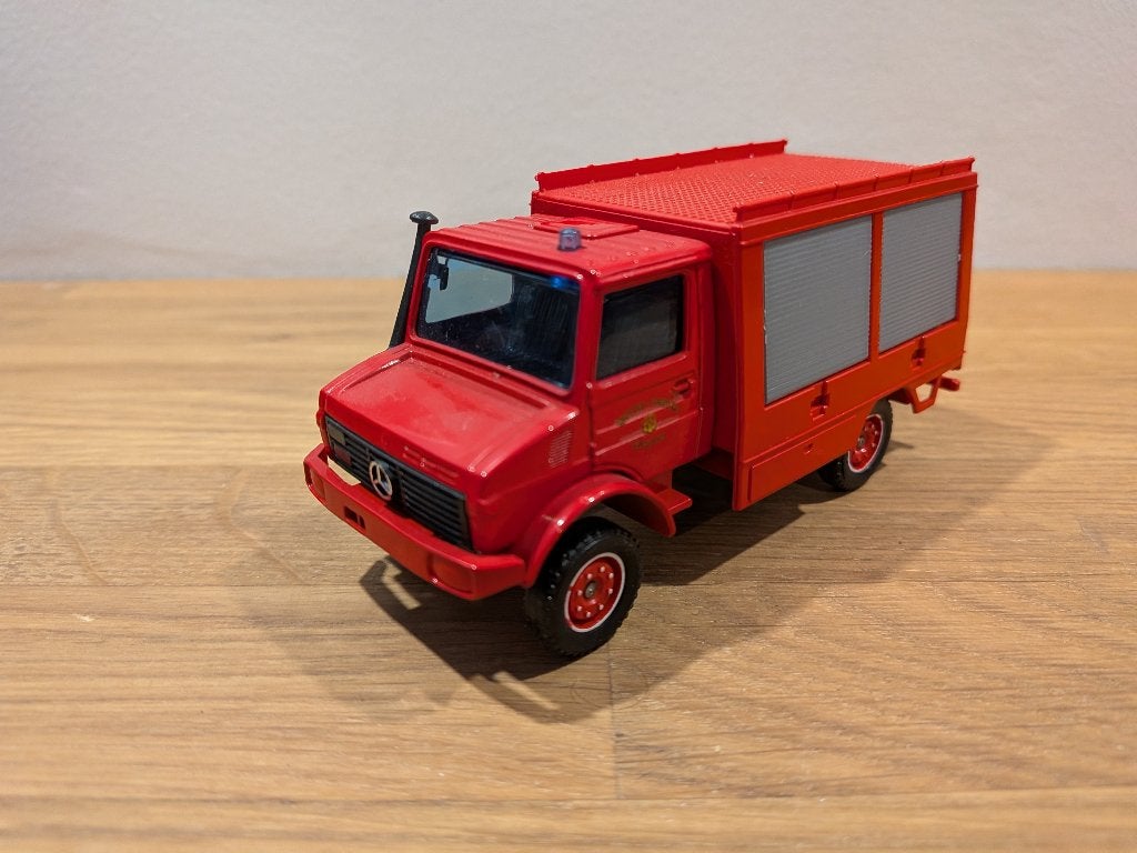 Solido - Mercedes Unimog Pompiers, Enlèvement ou Envoi, Utilisé, Bus ou Camion, Solido