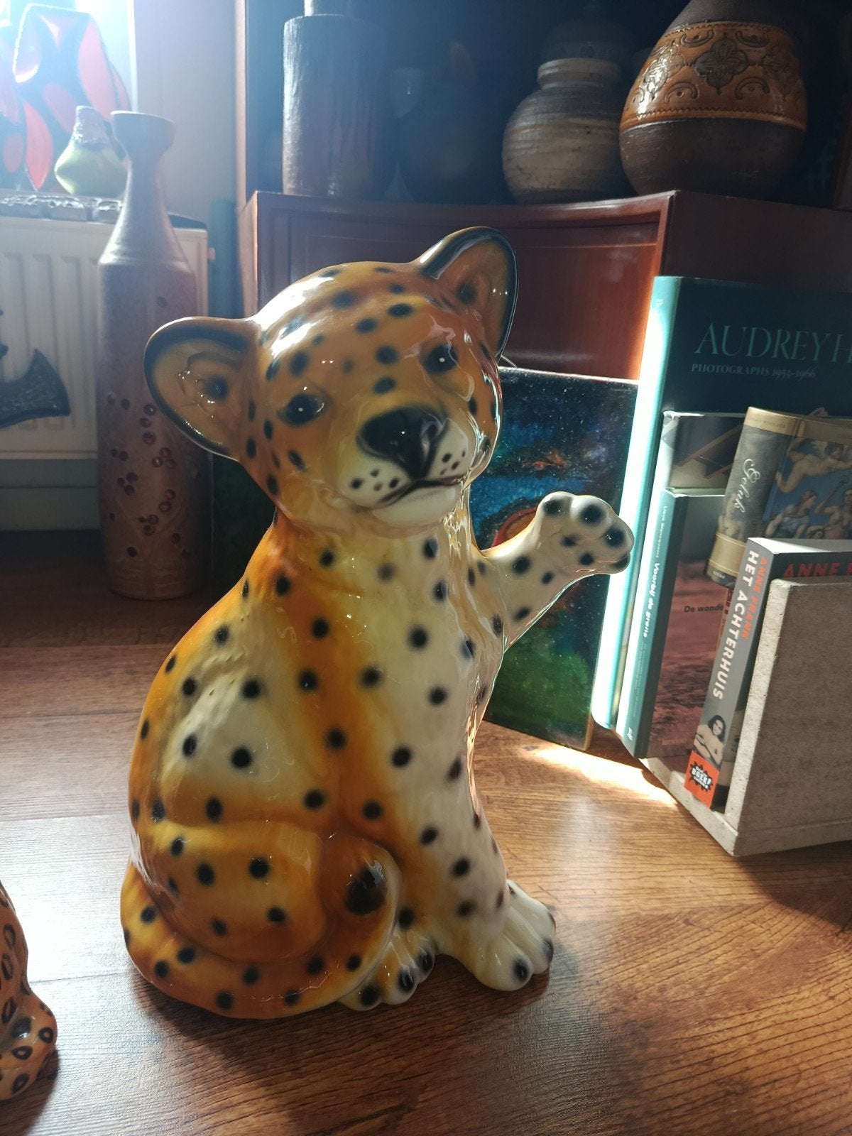 Tijgers, luipaarden, keramiek (Ronzan) Italy, Antiek en Kunst, Ophalen of Verzenden