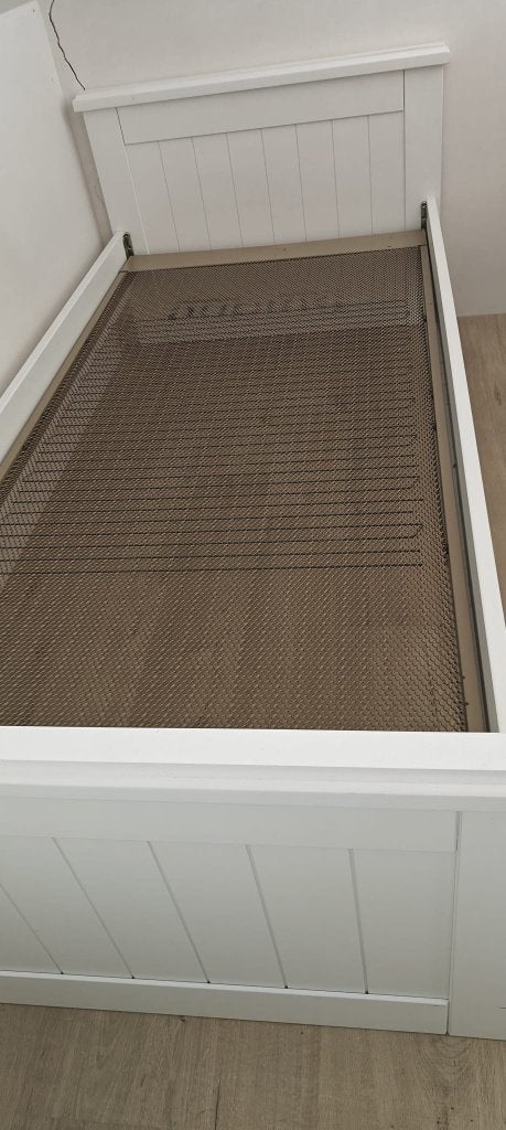 Eénpersoonsbed landelijke stijl, Huis en Inrichting, Ophalen, Gebruikt, 90 cm, Eenpersoons