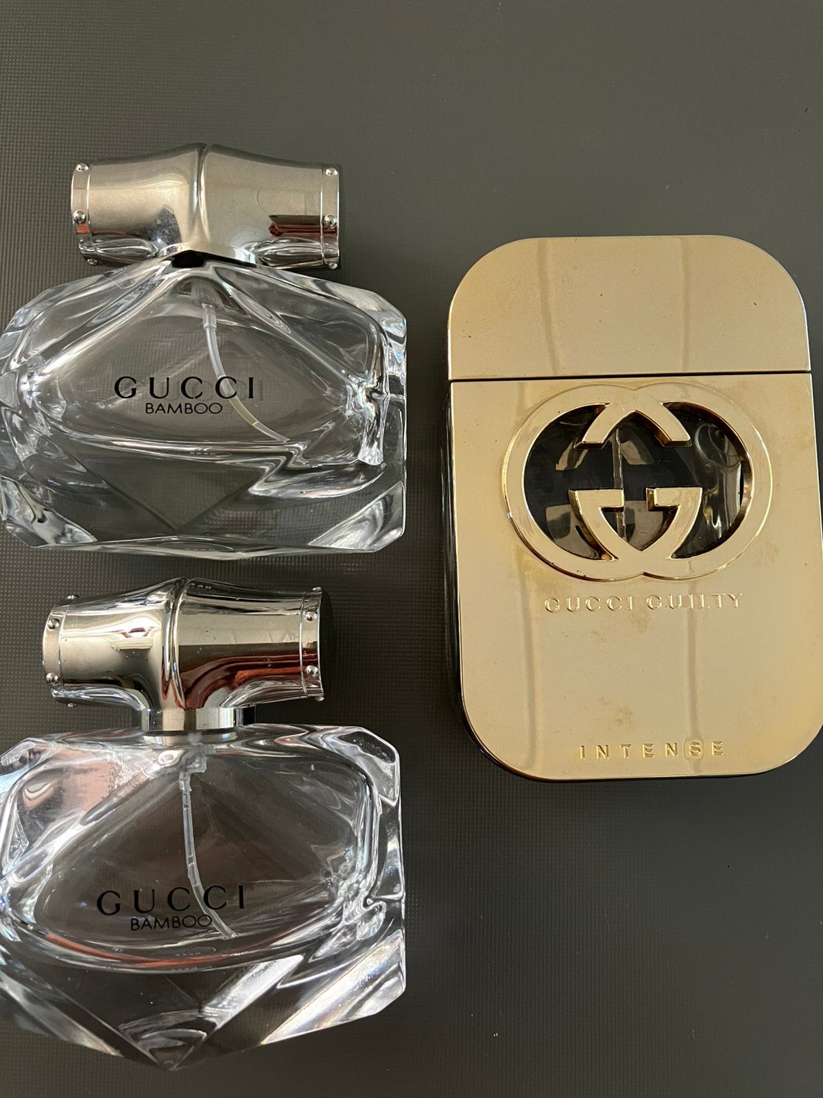3 Lege flesjes GUCCI GUILTY + BAMBOO., Enlèvement ou Envoi, Comme neuf
