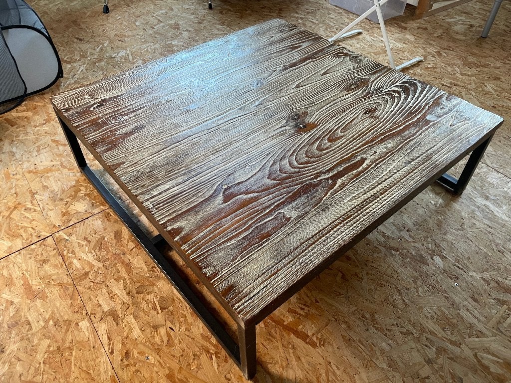 Table basse de salon style loft, Maison & Meubles, 100 à 150 cm, Carré, 100 à 150 cm, Enlèvement