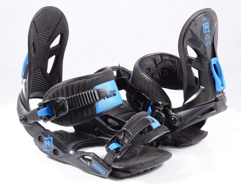 M ; L ; fixations de snowboard NITRO FREESTYLE CUSTOM, noir, Envoi, Utilisé, Fixations