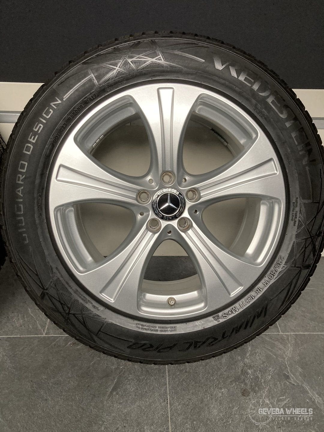 18” originele Mercedes GLC W253 velgen + winterbanden 5x112, 18 inch, Gebruikt, -, -