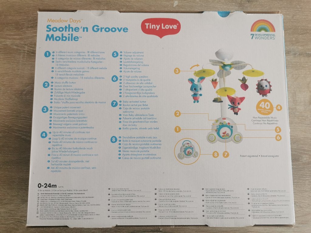 baby muziek mobiel Tiny Love, Kinderen en Baby's, Ophalen, Zo goed als nieuw, Mobiel, Met licht