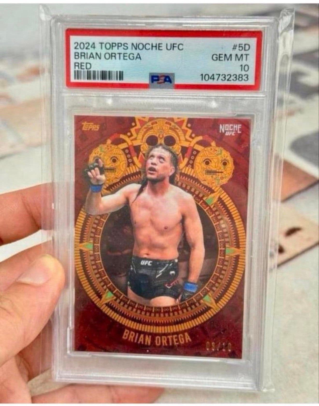 TOPPS NOCHE UFC #5D BRIAN ORTEGA Classe PSA-10 rouge 2024, Enlèvement ou Envoi, Neuf, Cartes de joueur