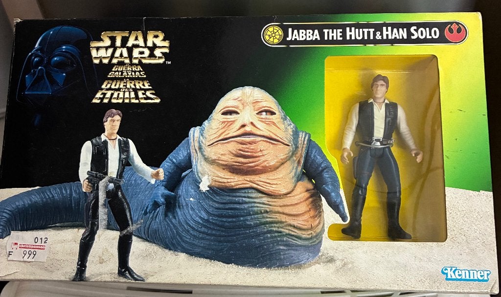 Star Wars Jabba the Hutt en Han Solo, Ophalen of Verzenden, Zo goed als nieuw, Actiefiguurtje
