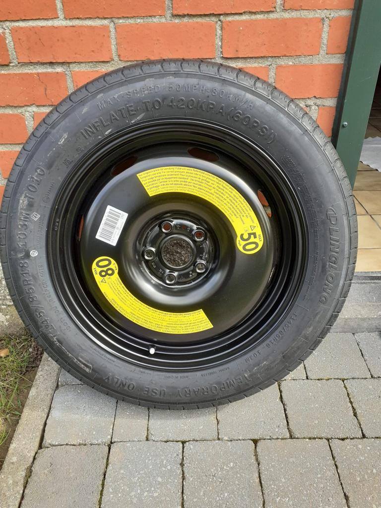 roue galette (roue de secours) pour voiture VW, AUDI, SKODA, Auto-onderdelen, Banden en Velgen, Ophalen, 18 inch, 145 mm, Banden en Velgen