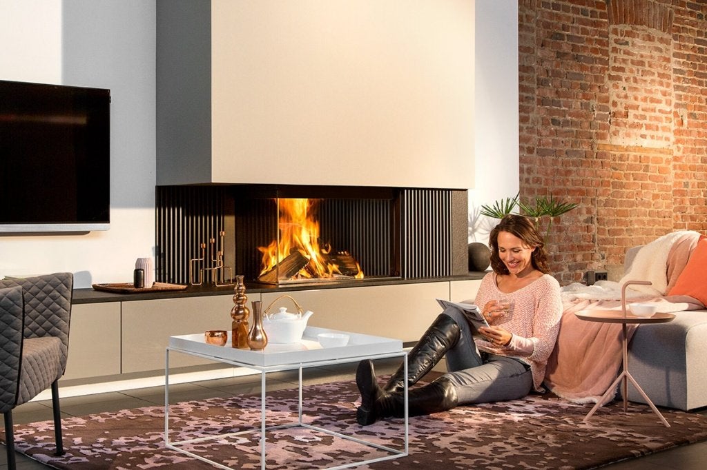Kal-Fire Heat Pure 90 coin gauche – foyer bois encastrable, Maison & Meubles, Enlèvement, Utilisé, Bois, Autoportant