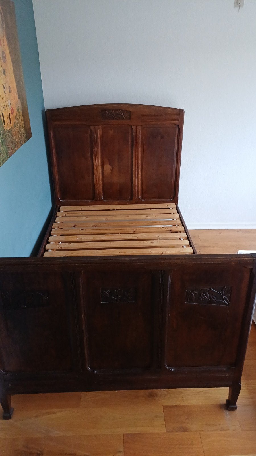 Un vieux lit ancien - lit double 120 cm, Enlèvement