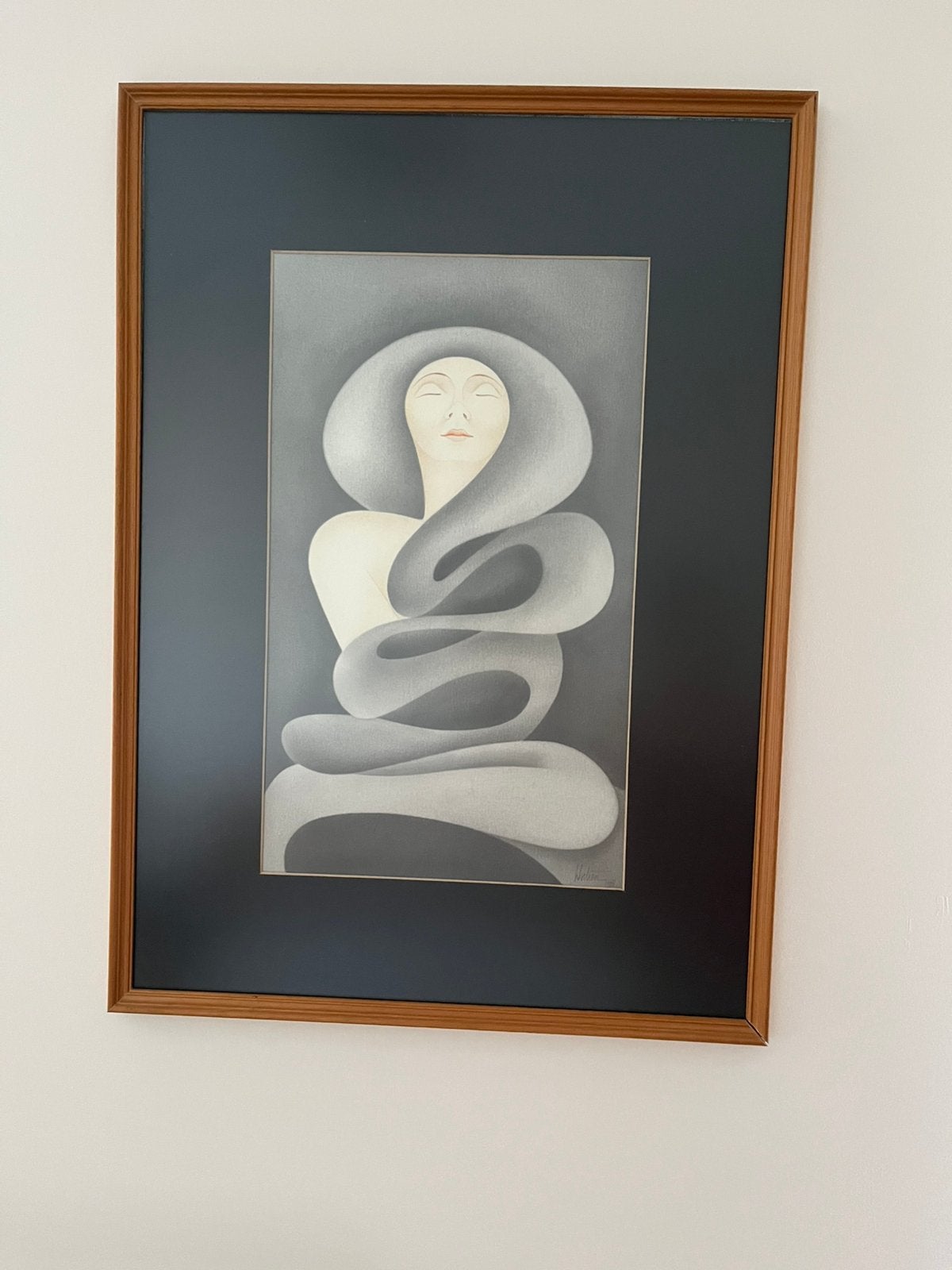 Moderne tekening van een vrouw. H. Belien, Ophalen