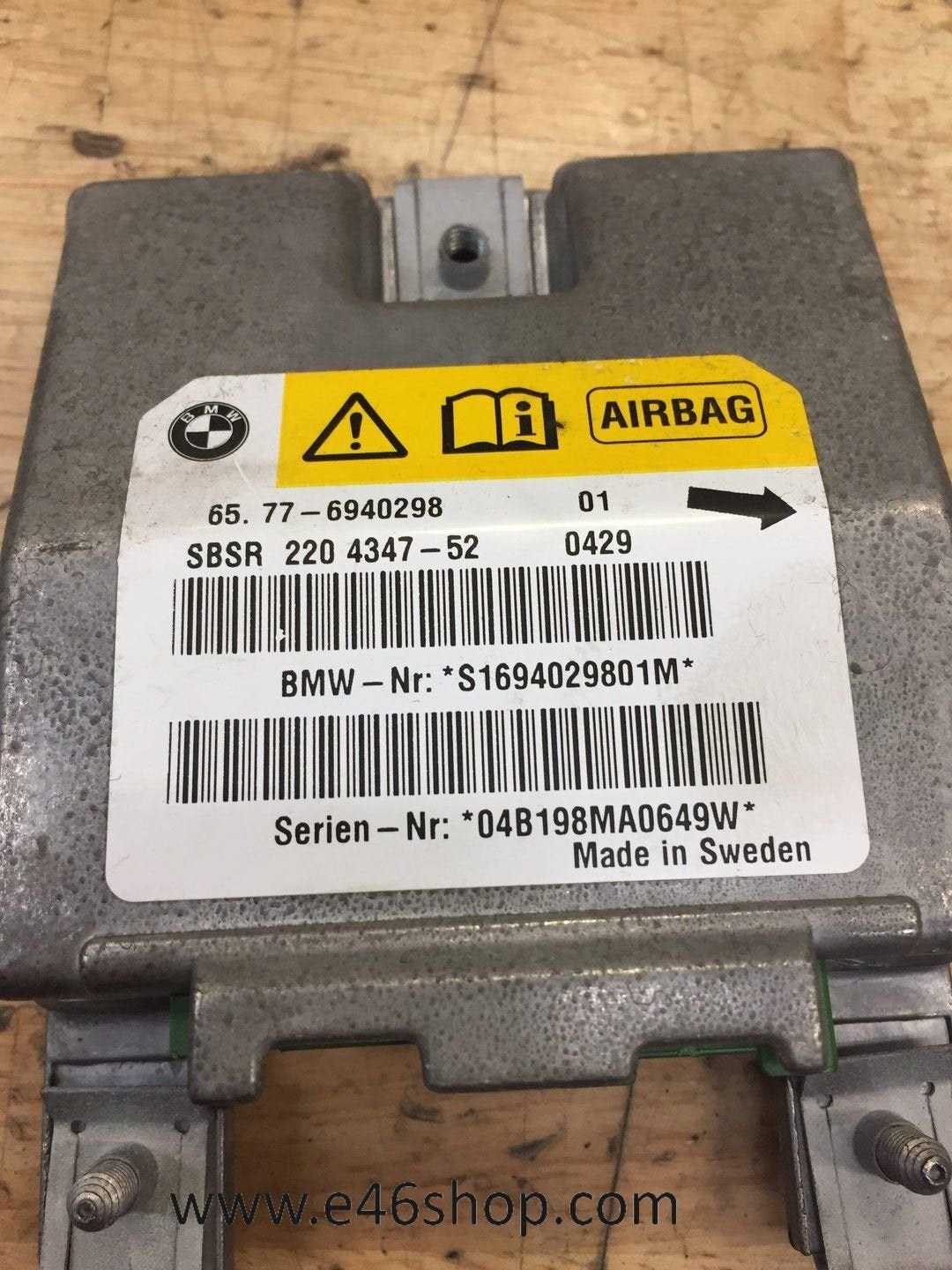 Airbag module BMW E60 OE 6940298 rechts, -, Utilisé, -, Enlèvement ou Envoi
