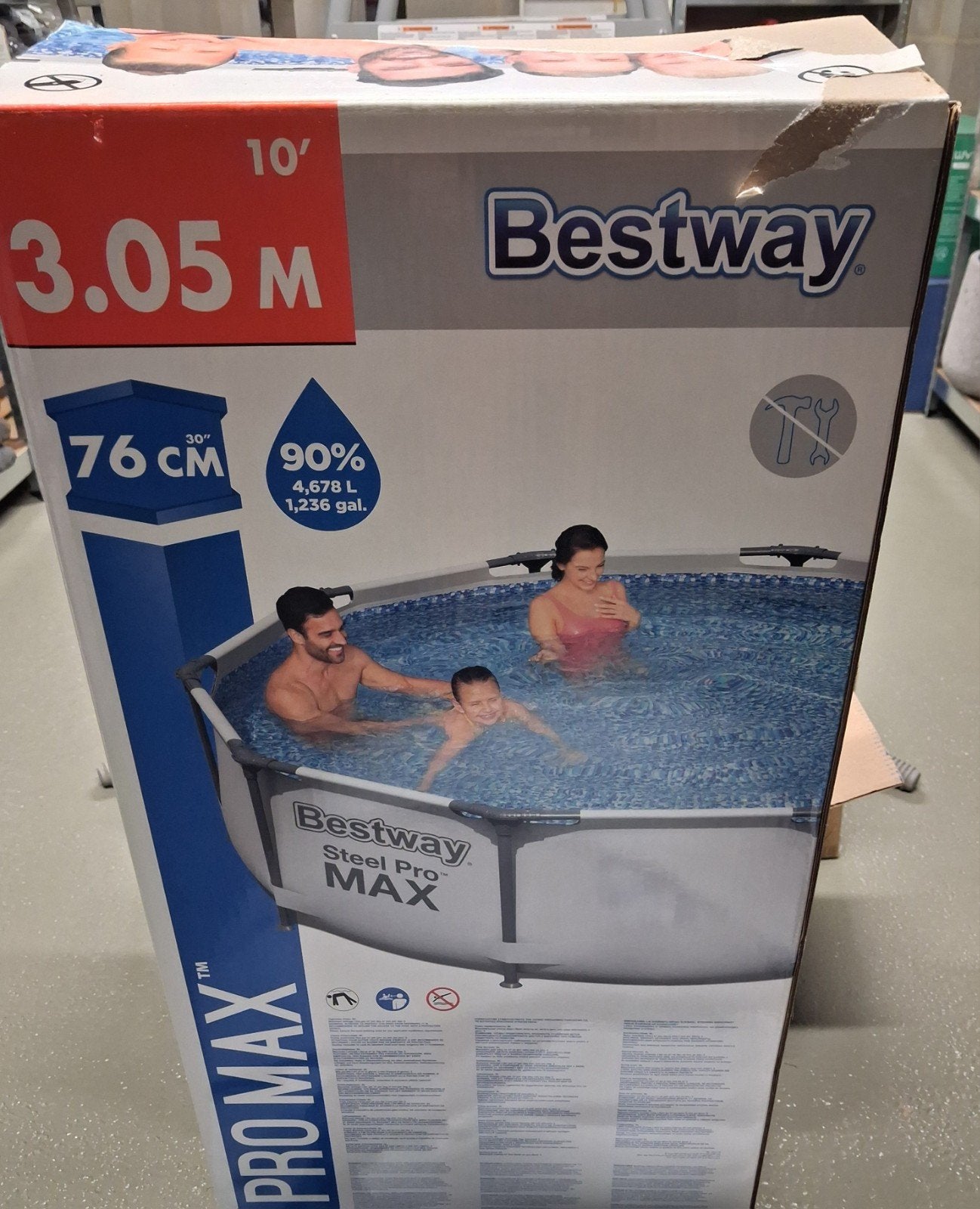 Bestway zwembad Pro Max met toebehoren, Ophalen