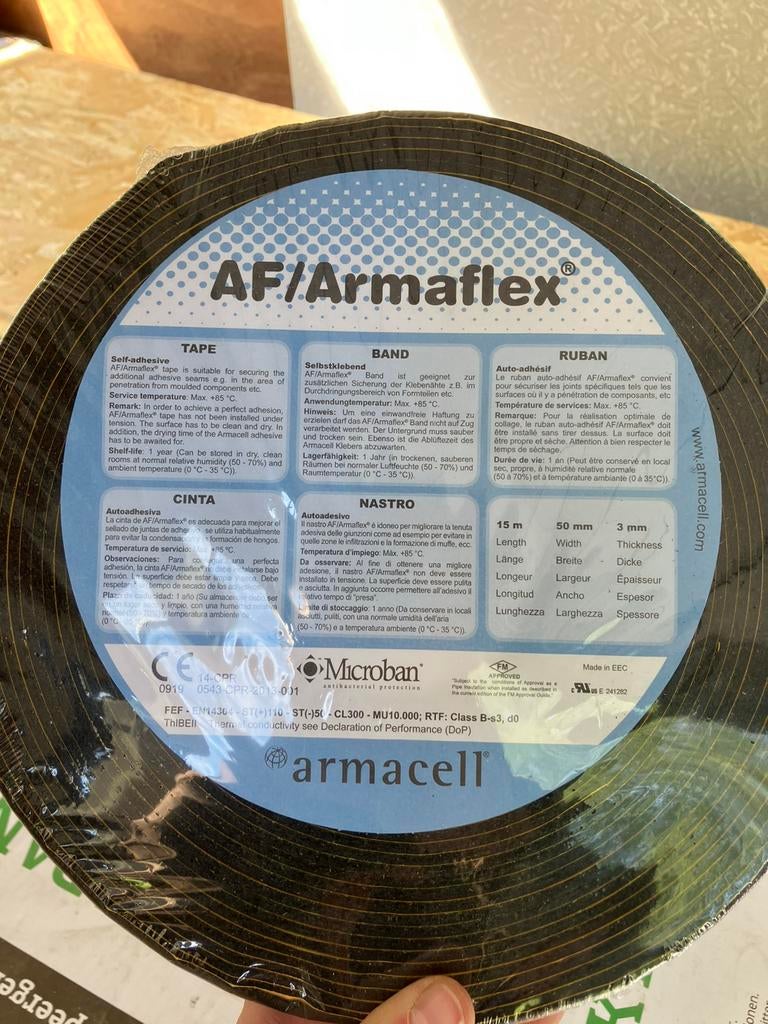 Armaflex tape, Ophalen