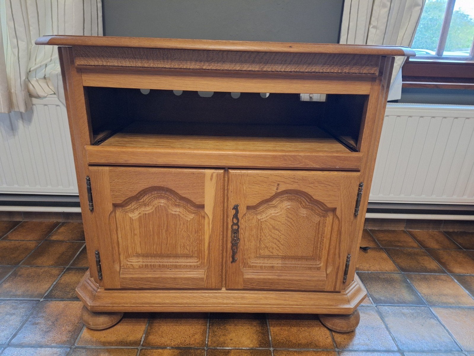 Meuble tv en chêne, Maison & Meubles, Ancien, Moins de 100 cm, Enlèvement, Utilisé