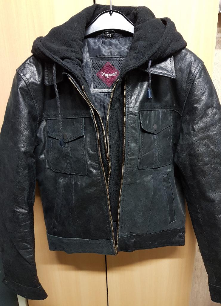 Blouson en cuir marque Hypnotic (lire description), Envoi, Porté