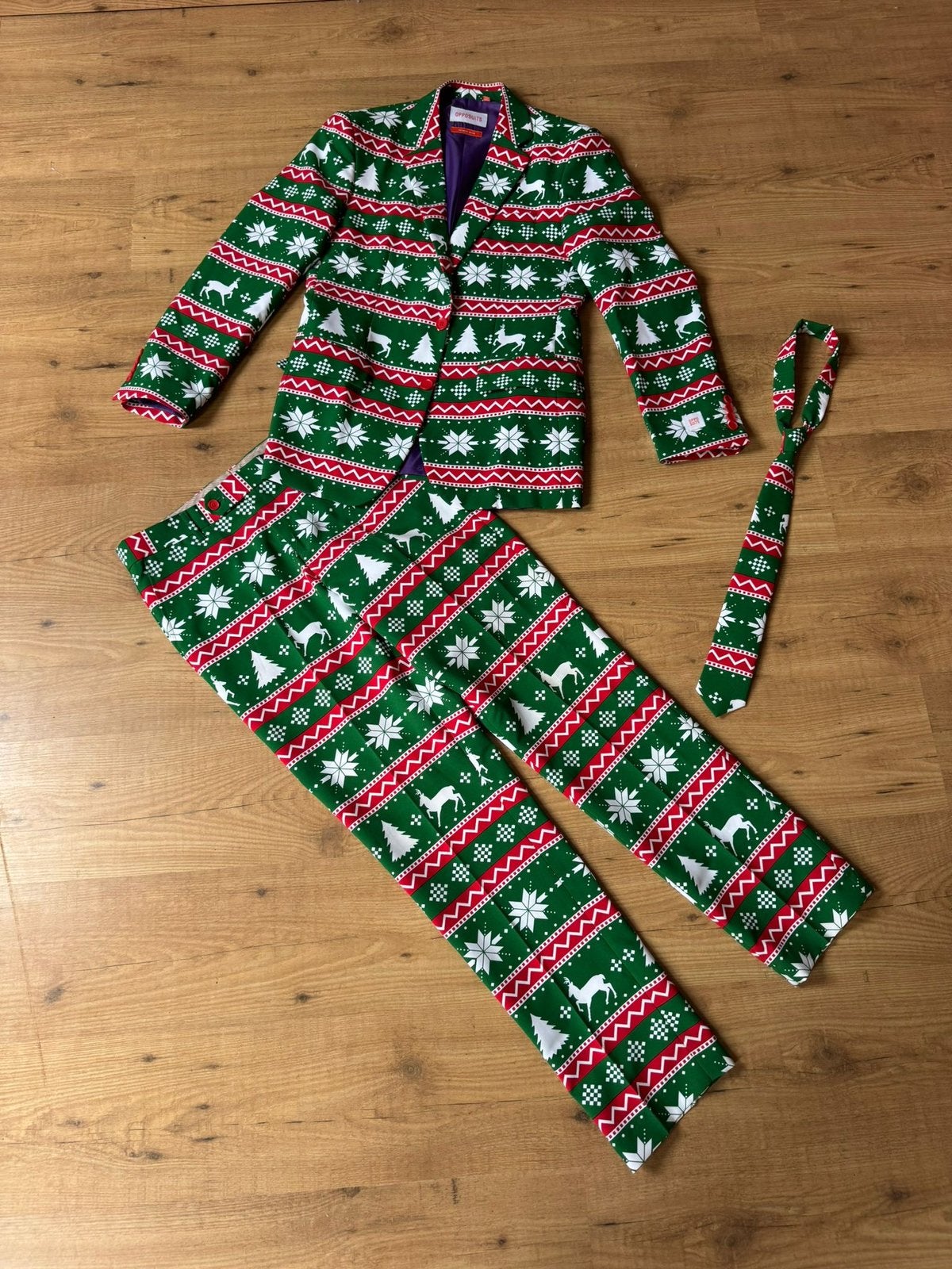 Opposuits pak kerstmis, Ophalen of Verzenden, Zo goed als nieuw