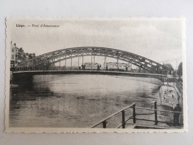 Postkaart Liége. Pont d’Amercoeur, Verzamelen, Ophalen, 1920 tot 1940, Ongelopen, Luik