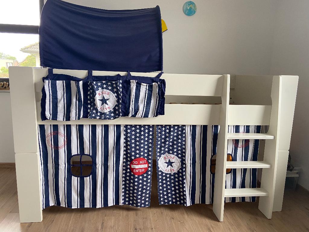 Te koop: kinderbed in zeer goede staat!, Ophalen, 180 cm of meer, Lattenbodem, 100 cm of meer