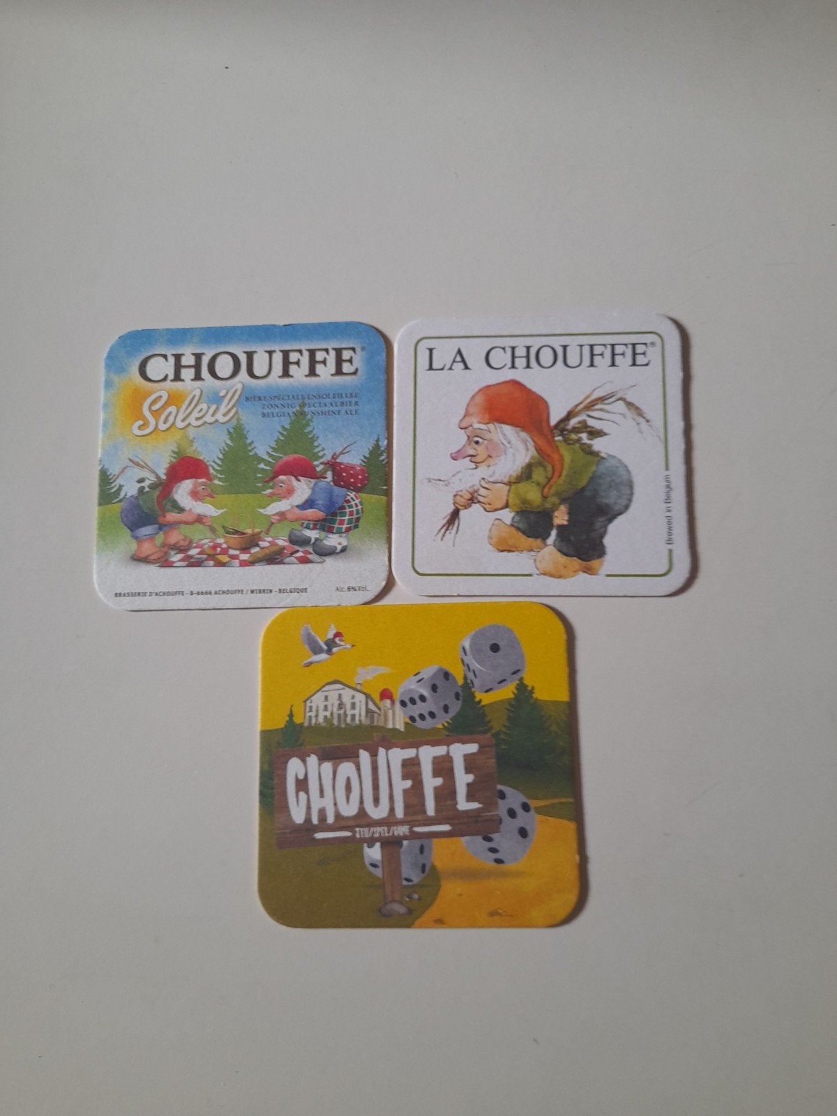 3 bierviltjes chouffe la chouffe, Verzamelen, Ophalen of Verzenden