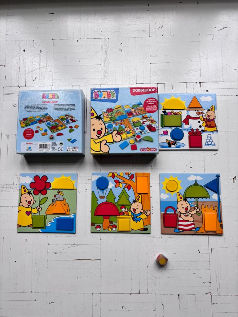Bumba Dobbelidop spel, Ophalen, 2 tot 4 jaar, Gebruikt, 10 tot 50 stukjes