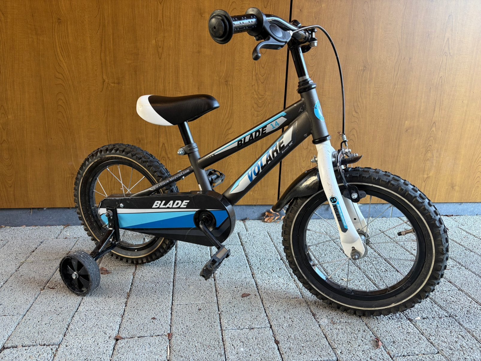 Kinderfiets 14 inch, Fietsen en Brommers, Ophalen, Terugtraprem, Zijwieltjes, Gebruikt