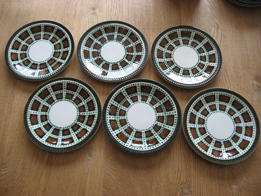 6 Boch Bernadette Dessert Borden 19 cm, Antiek en Kunst, Ophalen of Verzenden