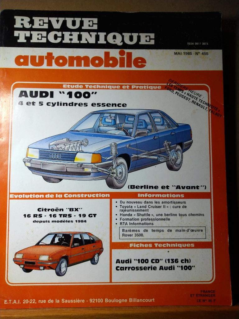 RTA 455 - Audi 100 - mai 1985, Enlèvement ou Envoi