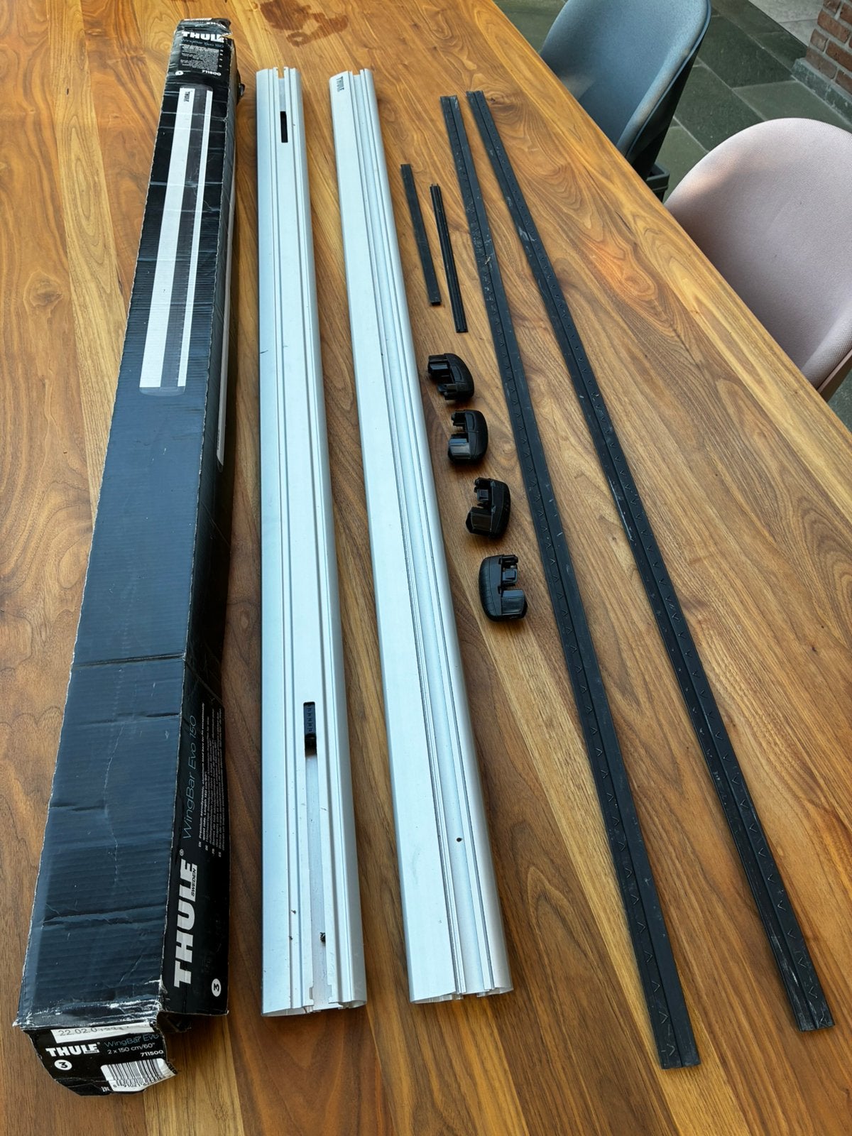 Thule Wingbar Evo (set van 2), Auto diversen, Fietsendragers, Ophalen, 3 fietsen of meer, Nieuw, Dakdrager