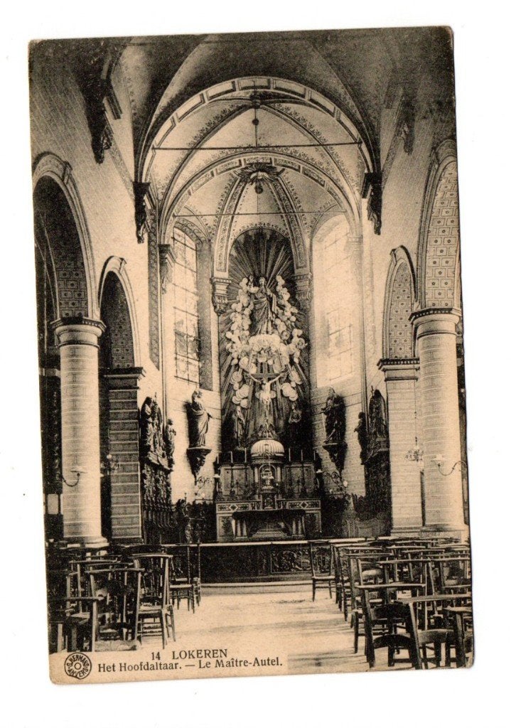 Lokeren - Het hoofdaltaar, Verzamelen, Ophalen of Verzenden, 1920 tot 1940, Gelopen, Oost-Vlaanderen