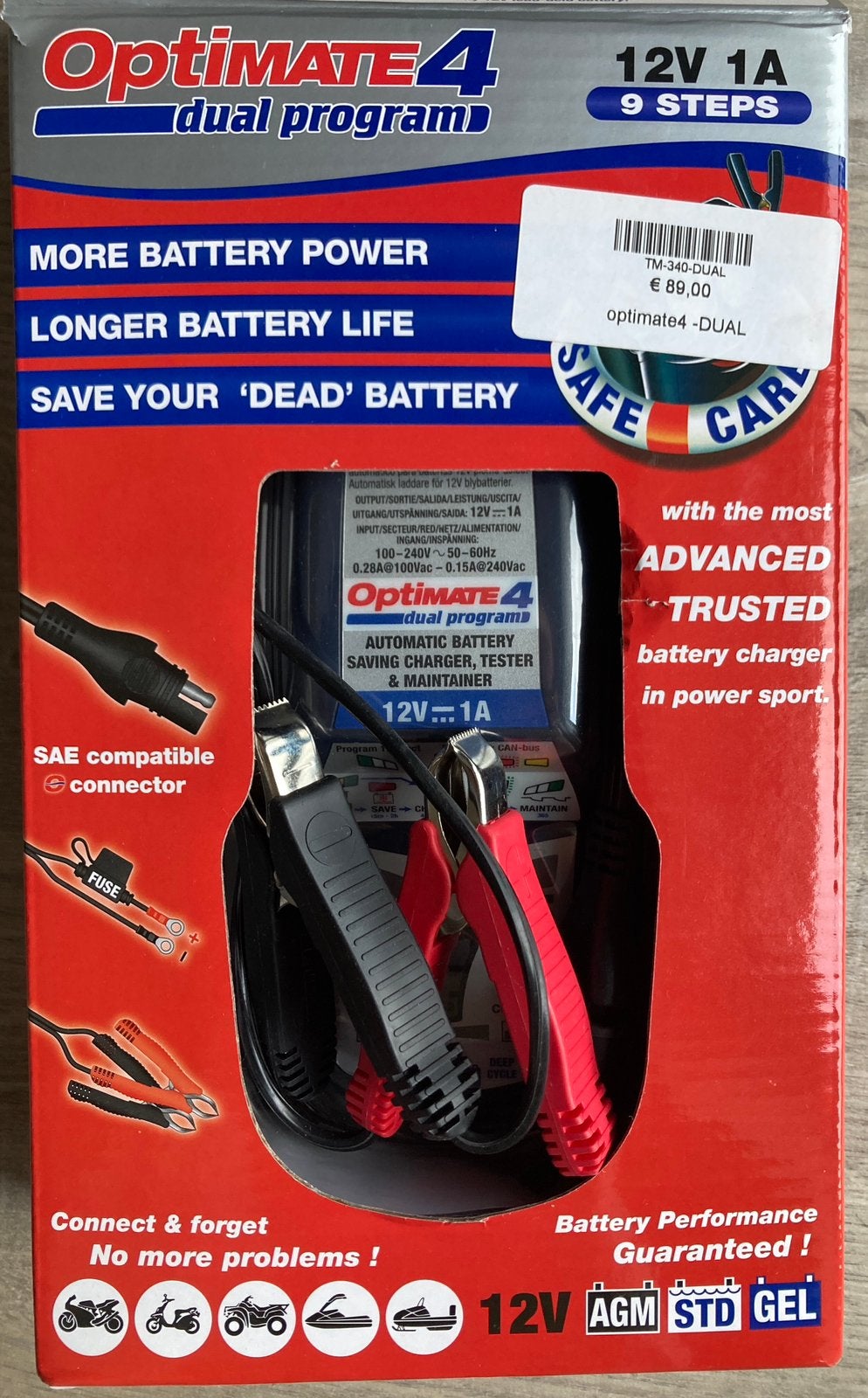 12V acculader, Gebruikt