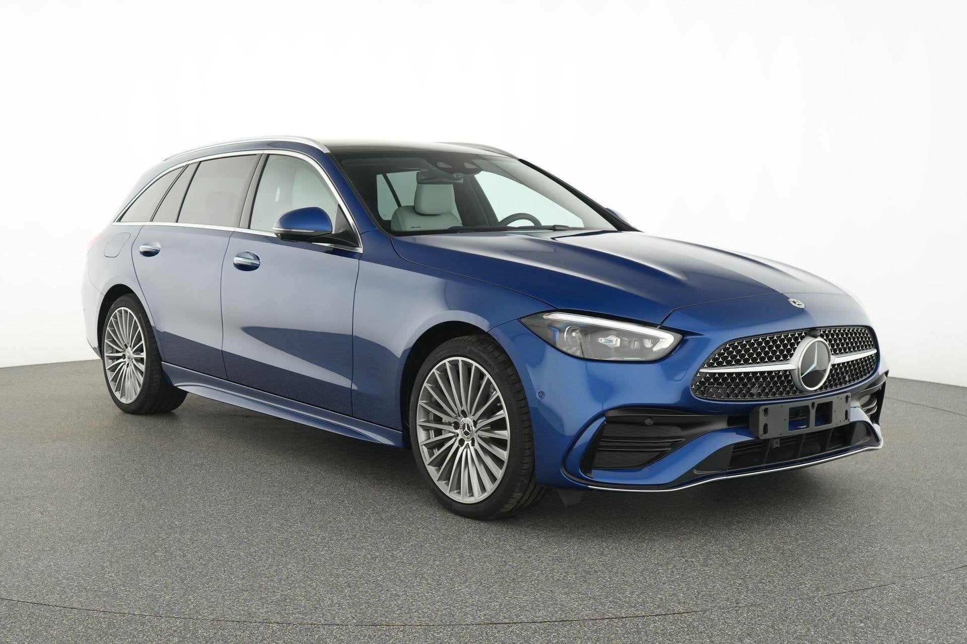 Mercedes-Benz C-klasse 300 e Break AMG Line | Panoramisch Da, Automaat, Dealer onderhouden, 4 cilinders, Blauw