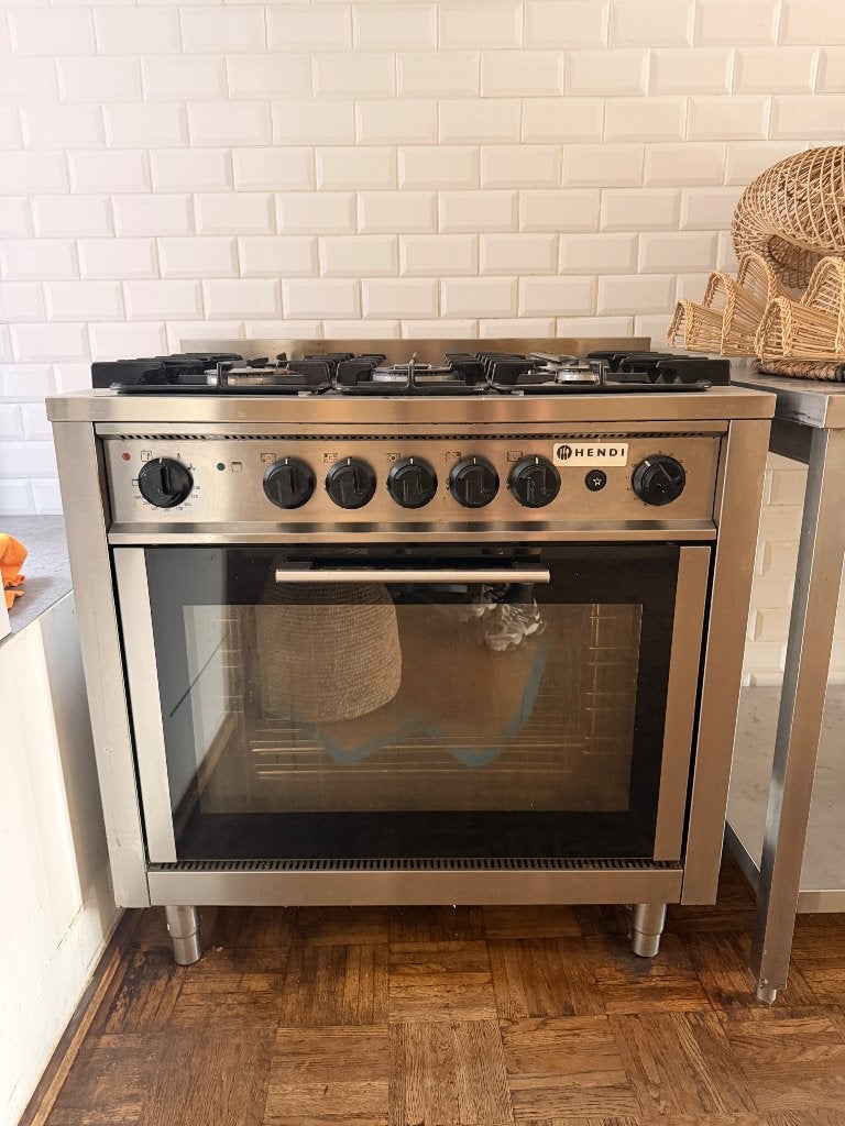 Hendi gasfornuis + elektrische oven, Electroménager, Enlèvement, Utilisé, Gaz