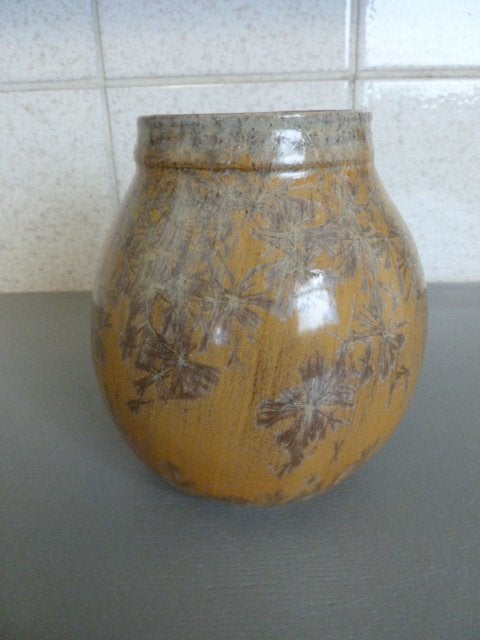 Keramiek/aardewerk vaas  12cm hoog, prachtig glazuur!, Antiek en Kunst, Ophalen of Verzenden