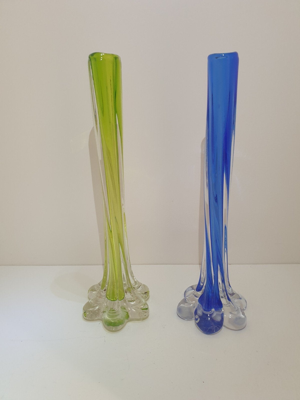 vintage soliflor met olifantenvoet 29cm hoog, Ophalen of Verzenden
