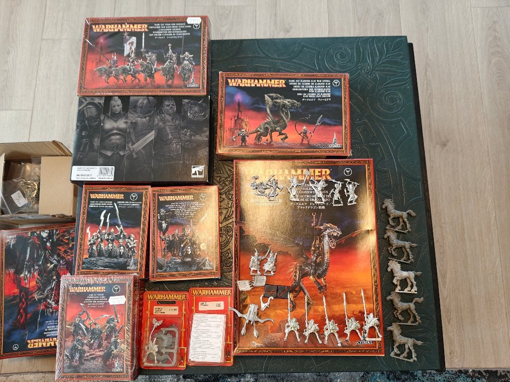 Warhammer Fantasy Dark Elf Lot Metal/Plastic/Sealed, Met verf, Gebruikt, Figuurtje(s), Warhammer