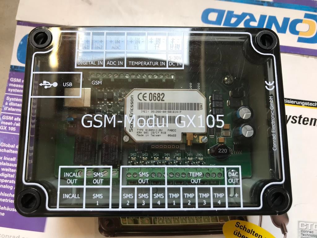 GSM Alarm-systeem GX 105 (NIEUW ) met tempp. sensor, Doe-het-zelf en Bouw, Alarmsystemen, Verzenden, Nieuw, Compleet systeem