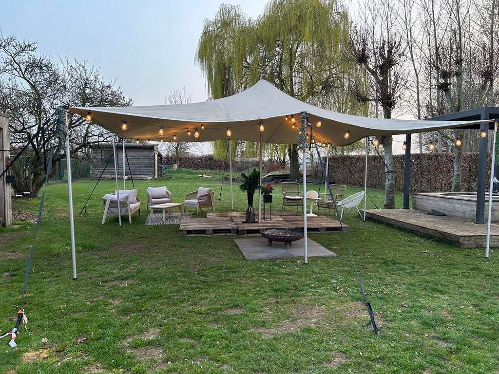 Stretchtent te huur 6,5m x 6,5m, Envoi, Comme neuf