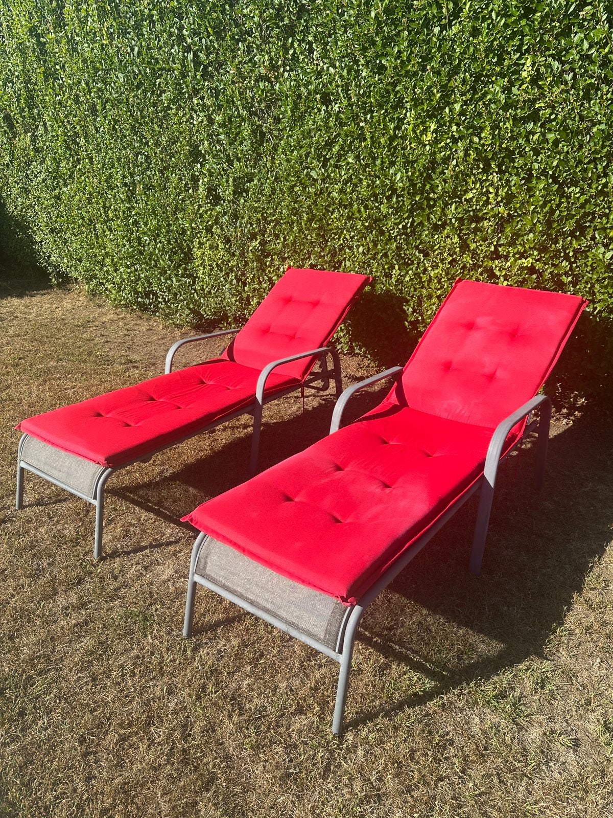Lot de 2 transats avec matelas, Ophalen, Zo goed als nieuw