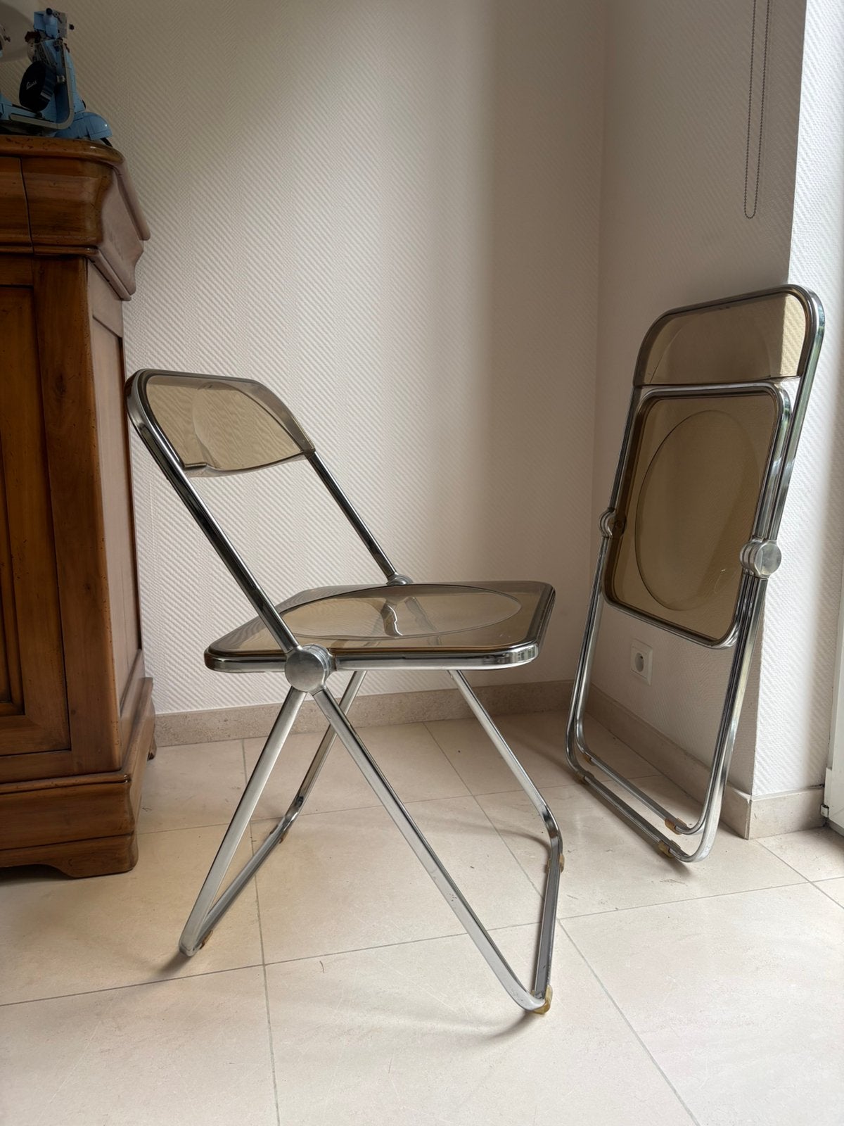 8 vintage stoelen Plia van Castelli 1e editie, Ophalen