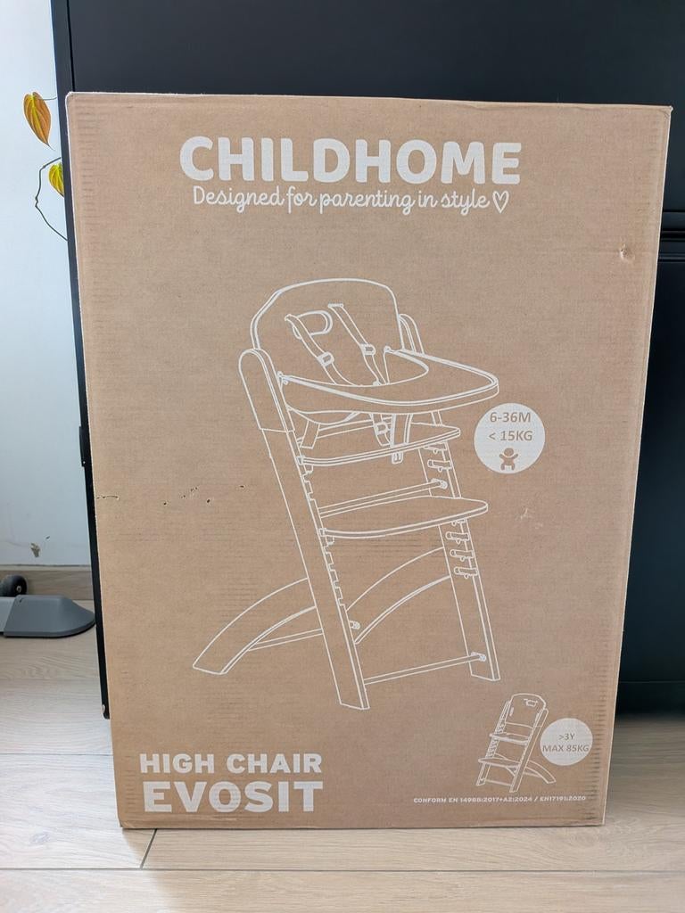 Childhome evosit eetstoel, Kinderen en Baby's, Ophalen, Nieuw, Meegroeistoel, Afneembaar eetblad