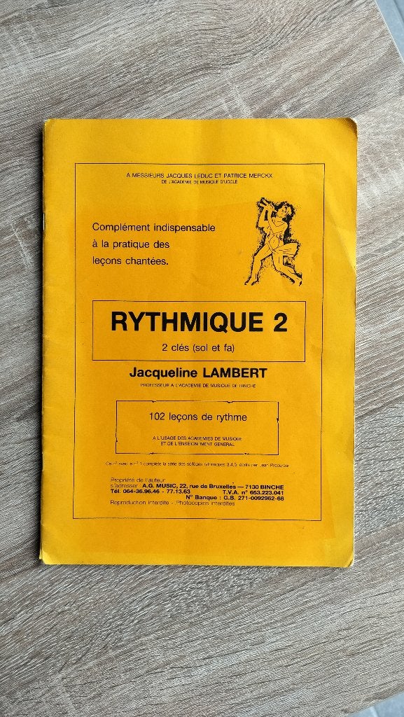 Rythmique 2 - Jacqueline Lambert, Livres, Enlèvement, Utilisé, Instrument, Jacqueline Lambert