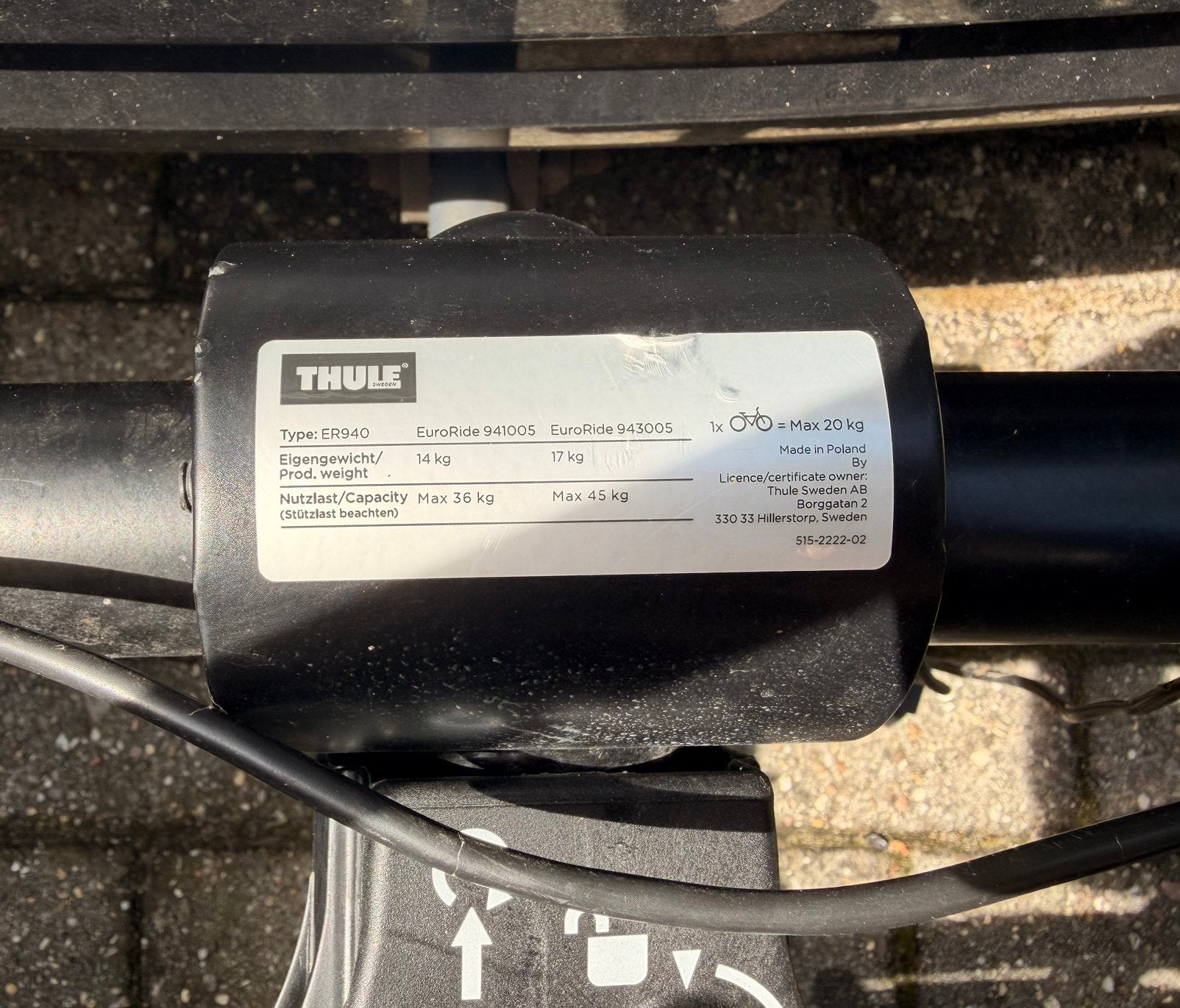 Thule euroride 941005, Ophalen, Brede banden, Zo goed als nieuw, 2 fietsen