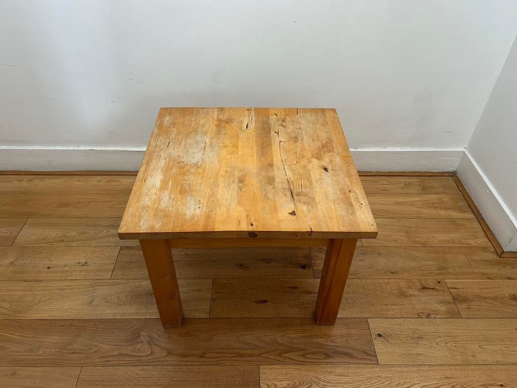 Vintage IKEA FROJSTA Salontafel – Massief Berken – 60x60 cm, Huis en Inrichting, Ophalen, Gebruikt, 50 tot 100 cm, Vierkant