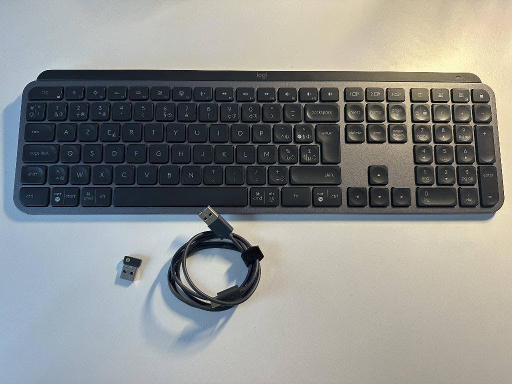 Toetsenbord Logitech MX Keys S - AZERTY BE, Computers en Software, Toetsenborden, Zo goed als nieuw, Azerty, Draadloos, Ergonomisch