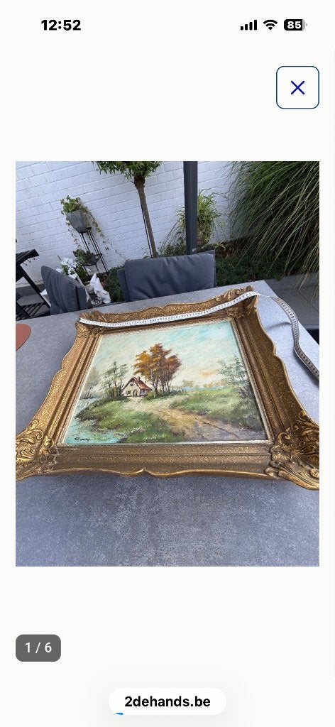 Schilderij nostalgie, Cadre spécial, Autres techniques, Paysage, Enlèvement