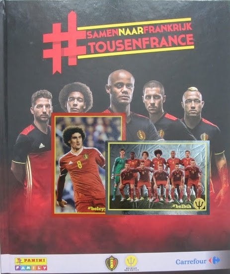 Belgian Red Devils - Samennaarfrankrijk 2016 - 5 stickers, Enlèvement ou Envoi, Neuf, Sport