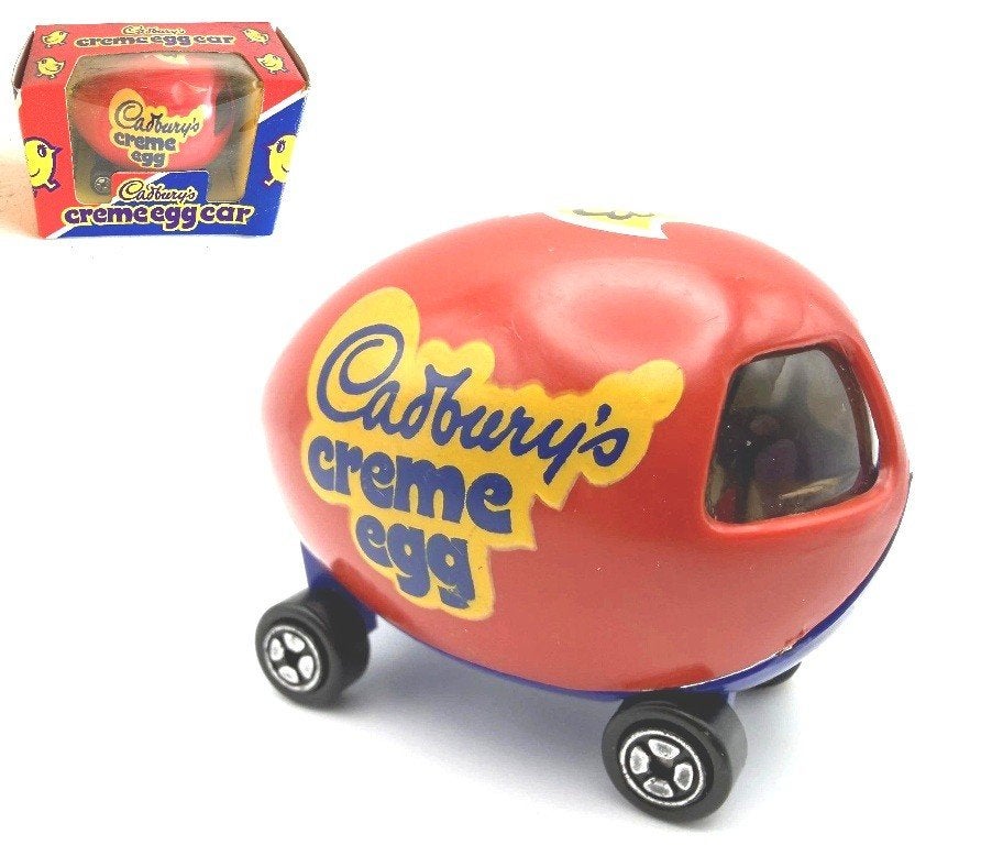 Cadbury’s Creme egg car rood vintage Corgi., Enlèvement ou Envoi, Comme neuf, Voiture