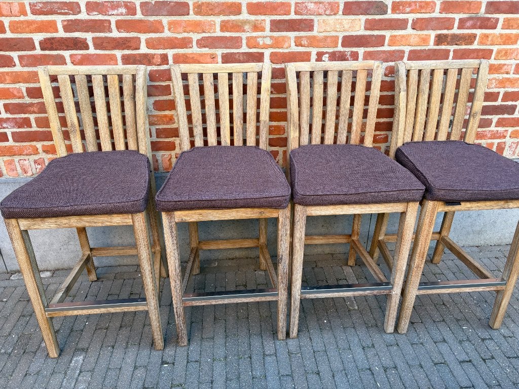 Barkrukken, hoge stoelen 4 stuks, 4 tabourets, Enlèvement, Utilisé, Bois
